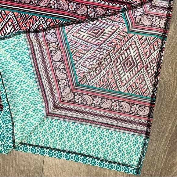 Women’s No Comment Maxi Skirt Boho Southwestern Print Side Slit Y2K 2000s Medium - Picture 9 of 16